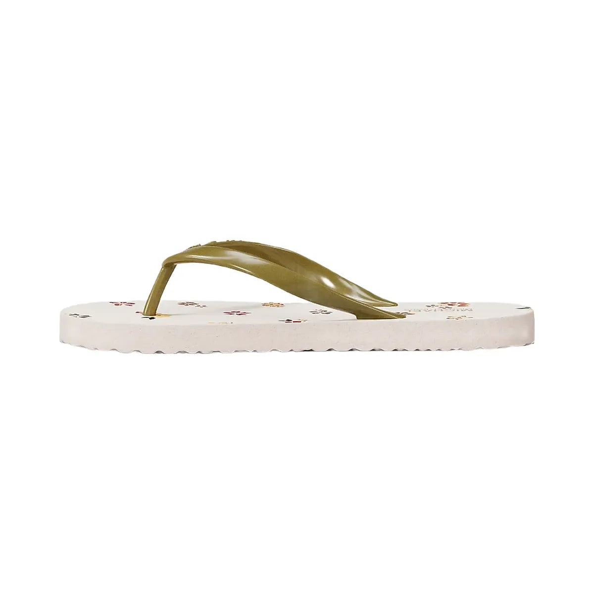 Michael Kors Floral Printed Flip Flop Cream Multi