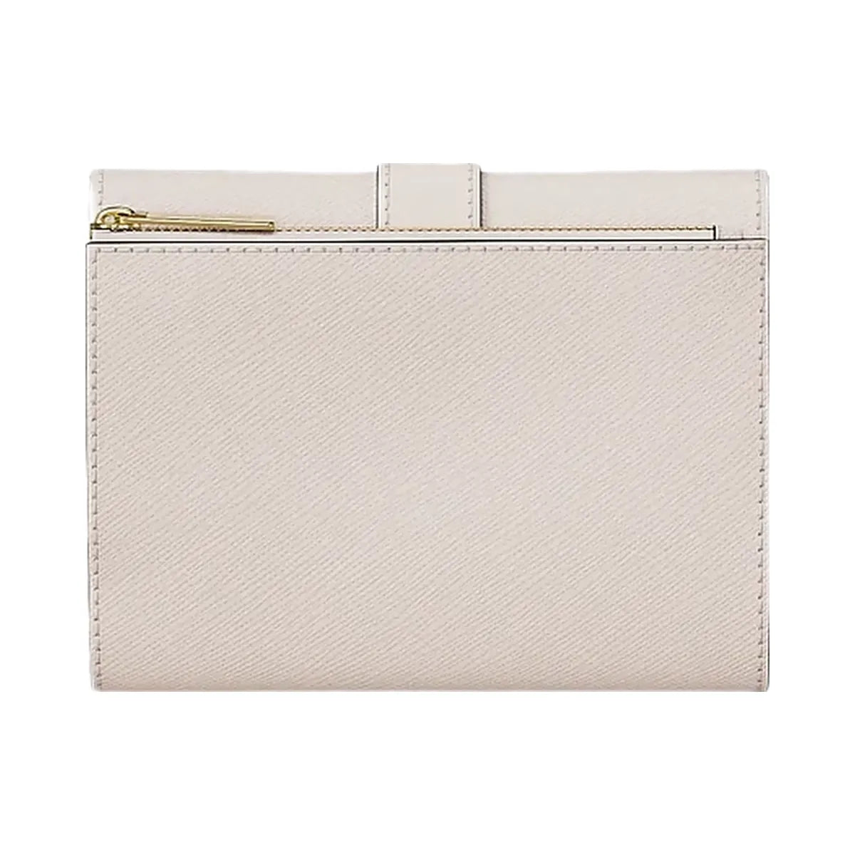 Michael Kors Greenwich Medium Saffiano Leather Trifold Wallet Lt Cream