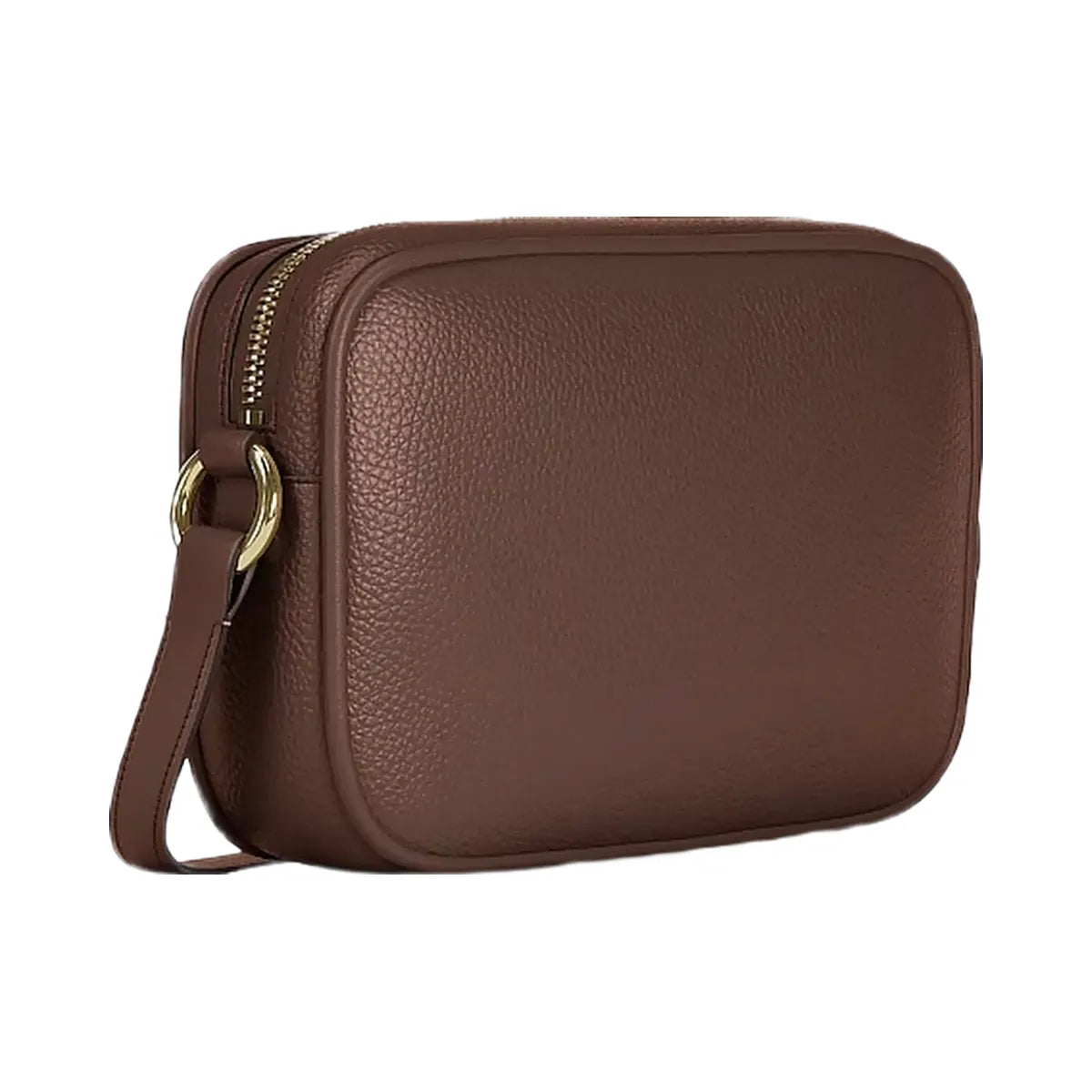 Michael Kors Jet Set Large Pebbled Leather Camera Crossbody Bag Nutmeg