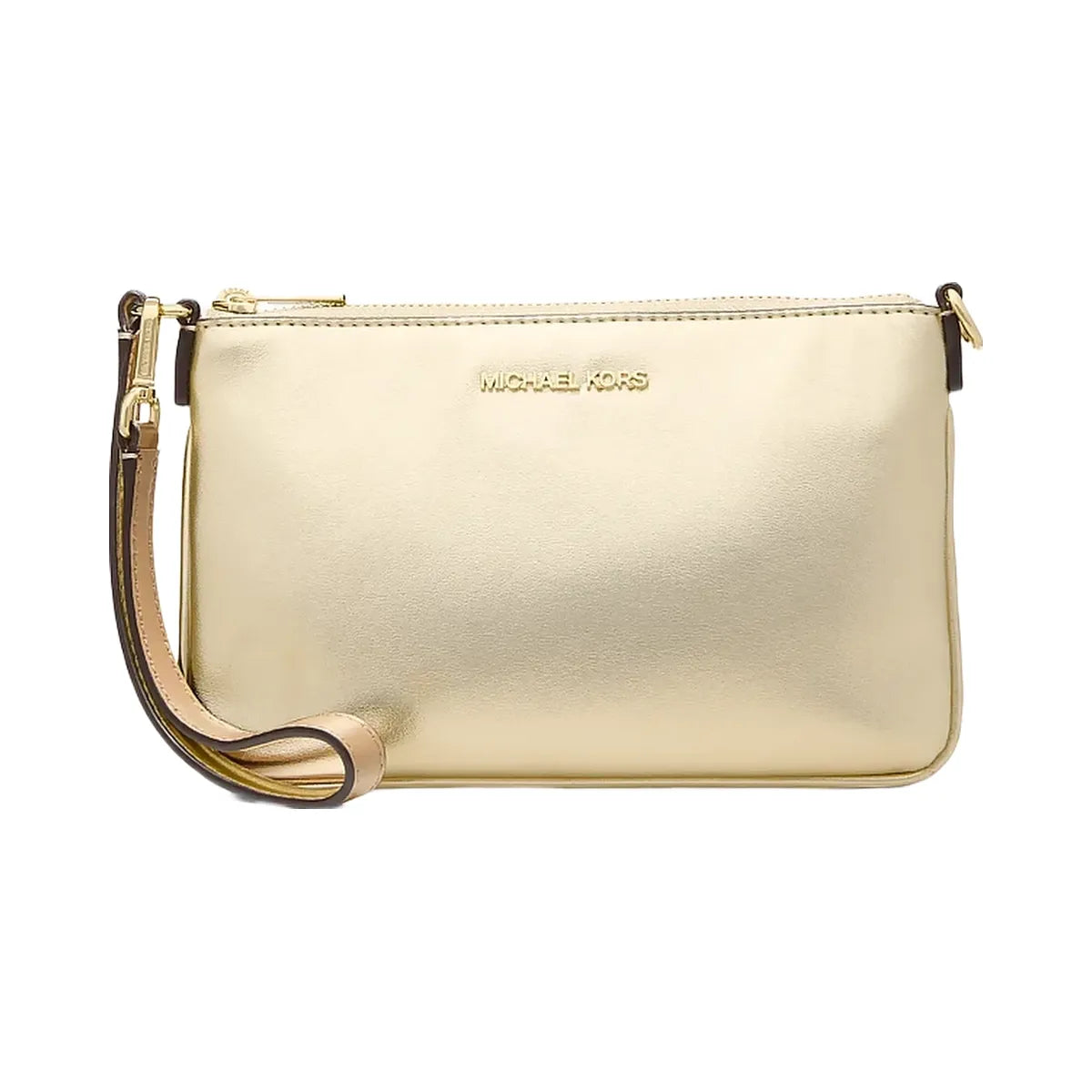 Michael Kors Jet Set Small Metallic Wristlet Pale Gold