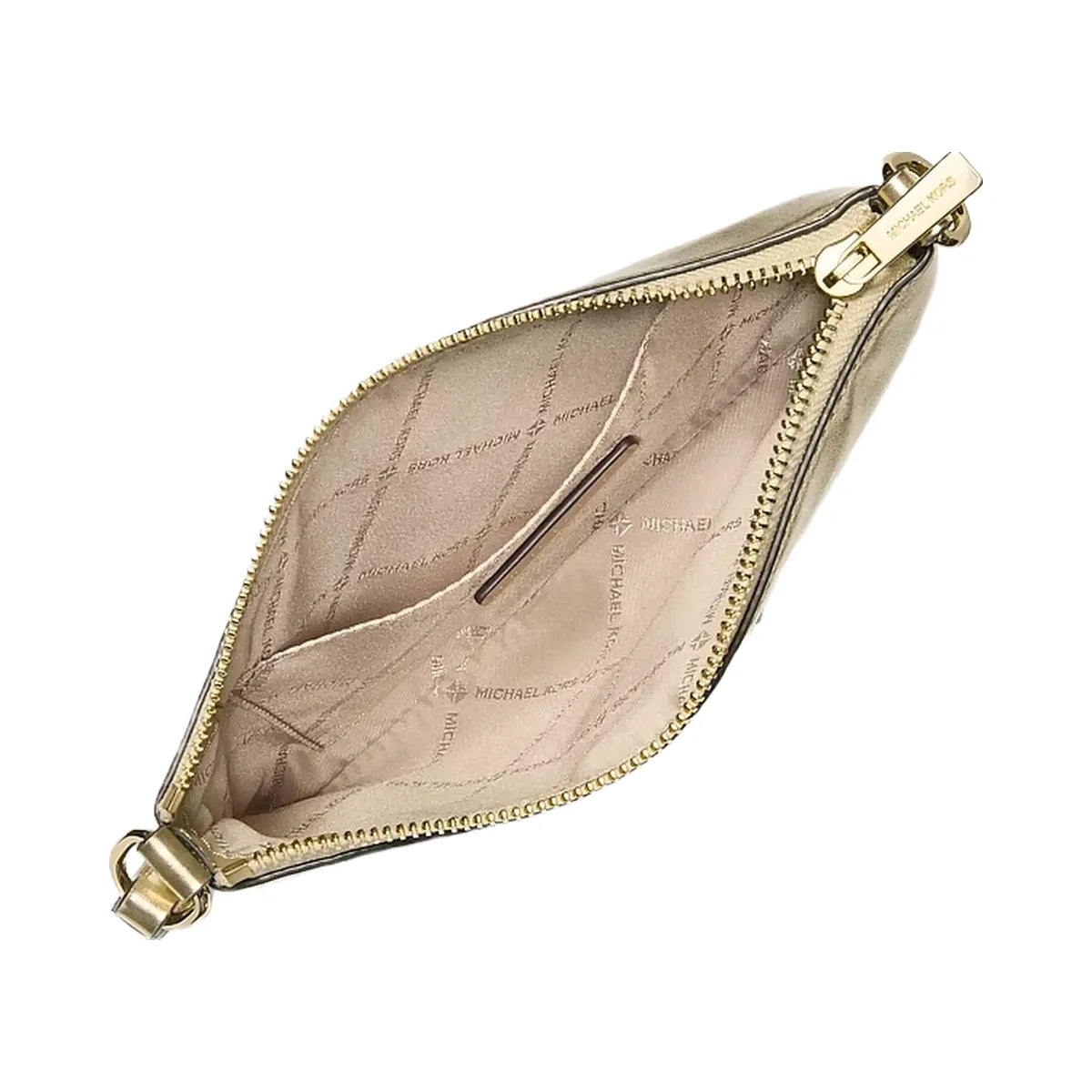 Michael Kors Jet Set Small Metallic Wristlet Pale Gold
