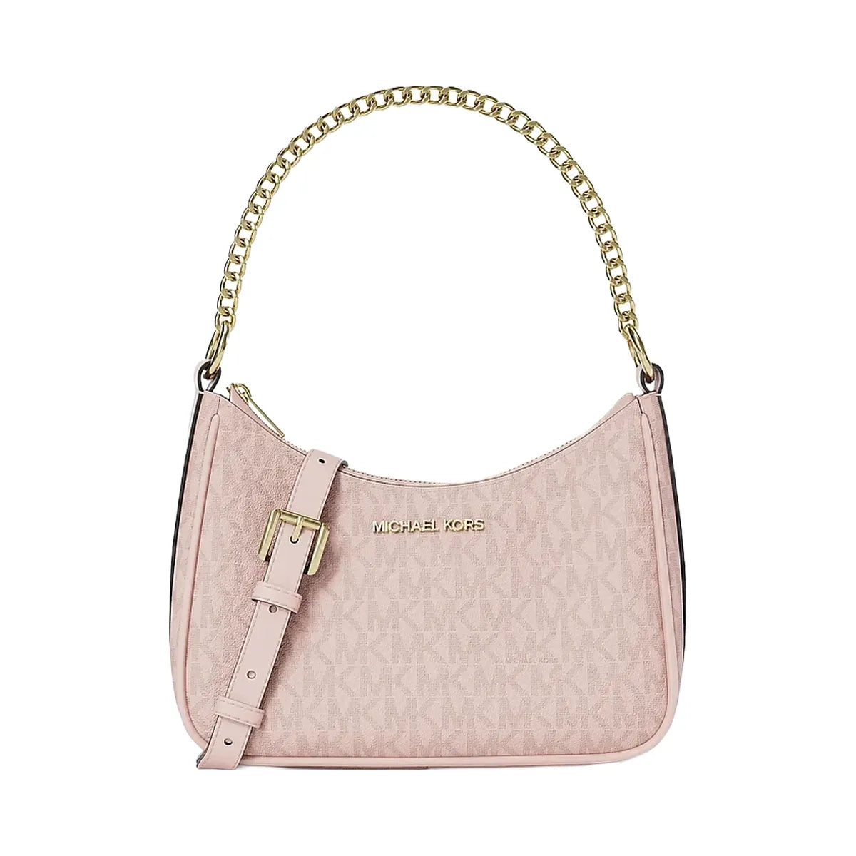 Michael Kors Jet Set Small Signature Logo Convertible Crossbody Bag Powder Blush