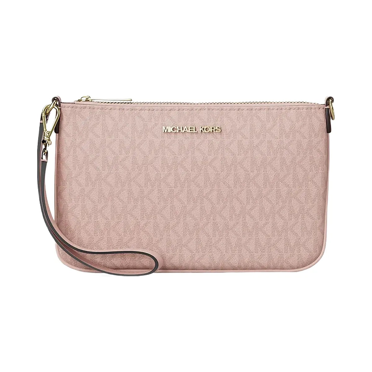 Michael Kors Jet Set Small Signature Logo Convertible Wristlet Powder Blush