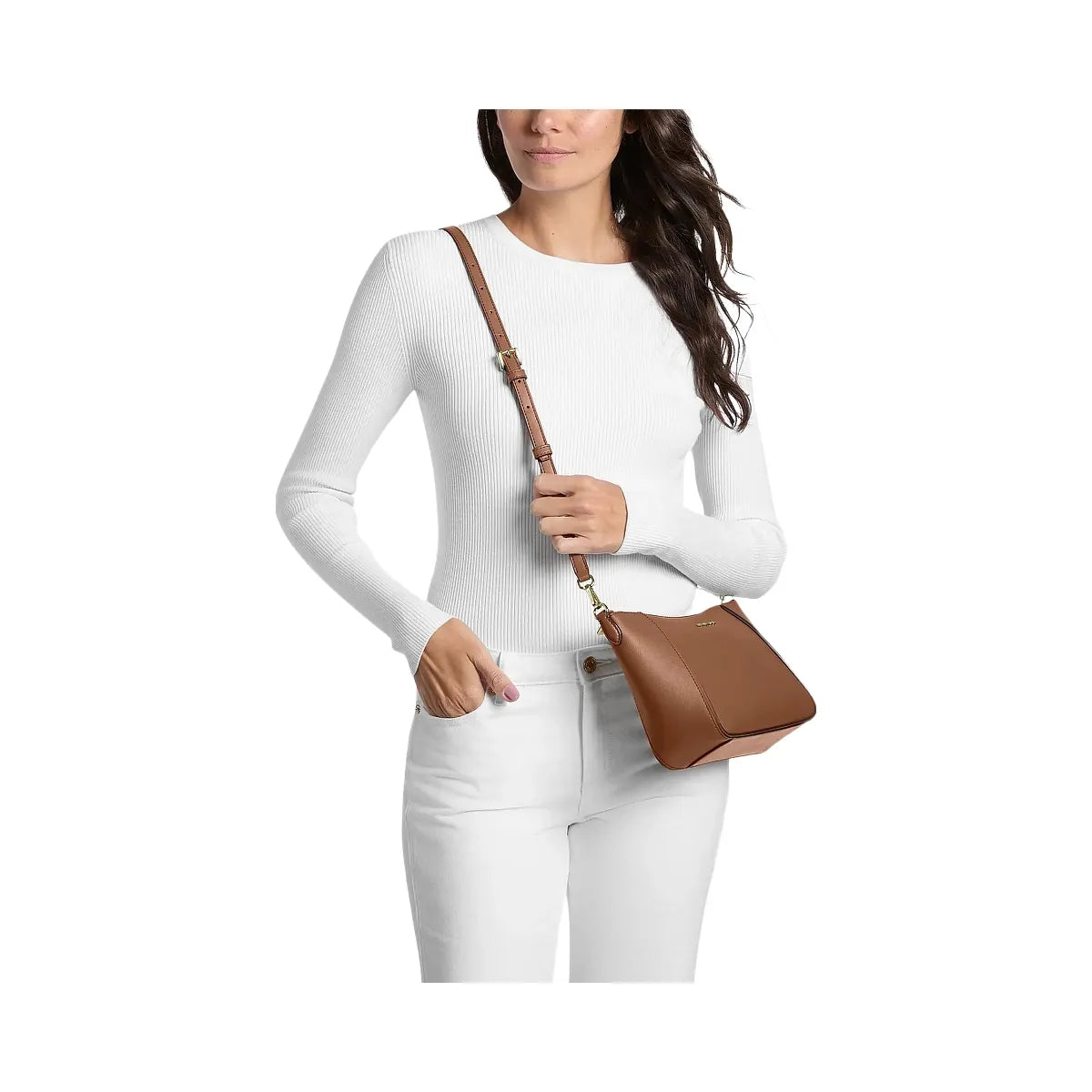 Michael Kors Jet Set Travel Large Signature Logo 3-in-1 Tote Bag Vanilla