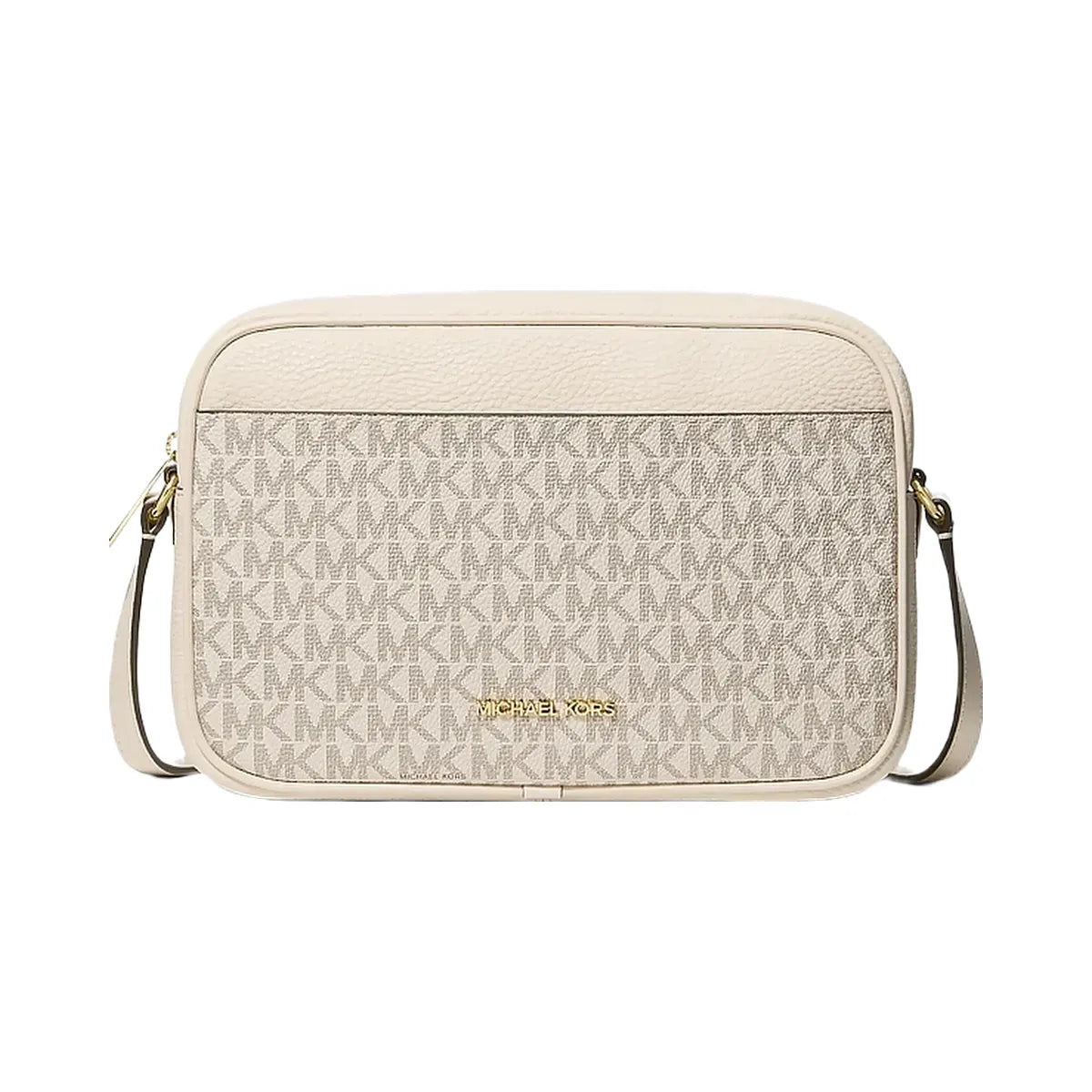 Michael Kors Jet Set Travel Large Signature logo Camera Crossbody Bag Lt Crm Multi