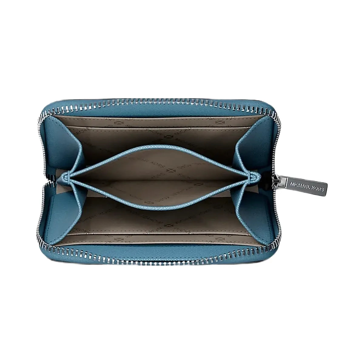 Michael Kors Jet Set Travel Medium Saffiano Leather Wallet Denim