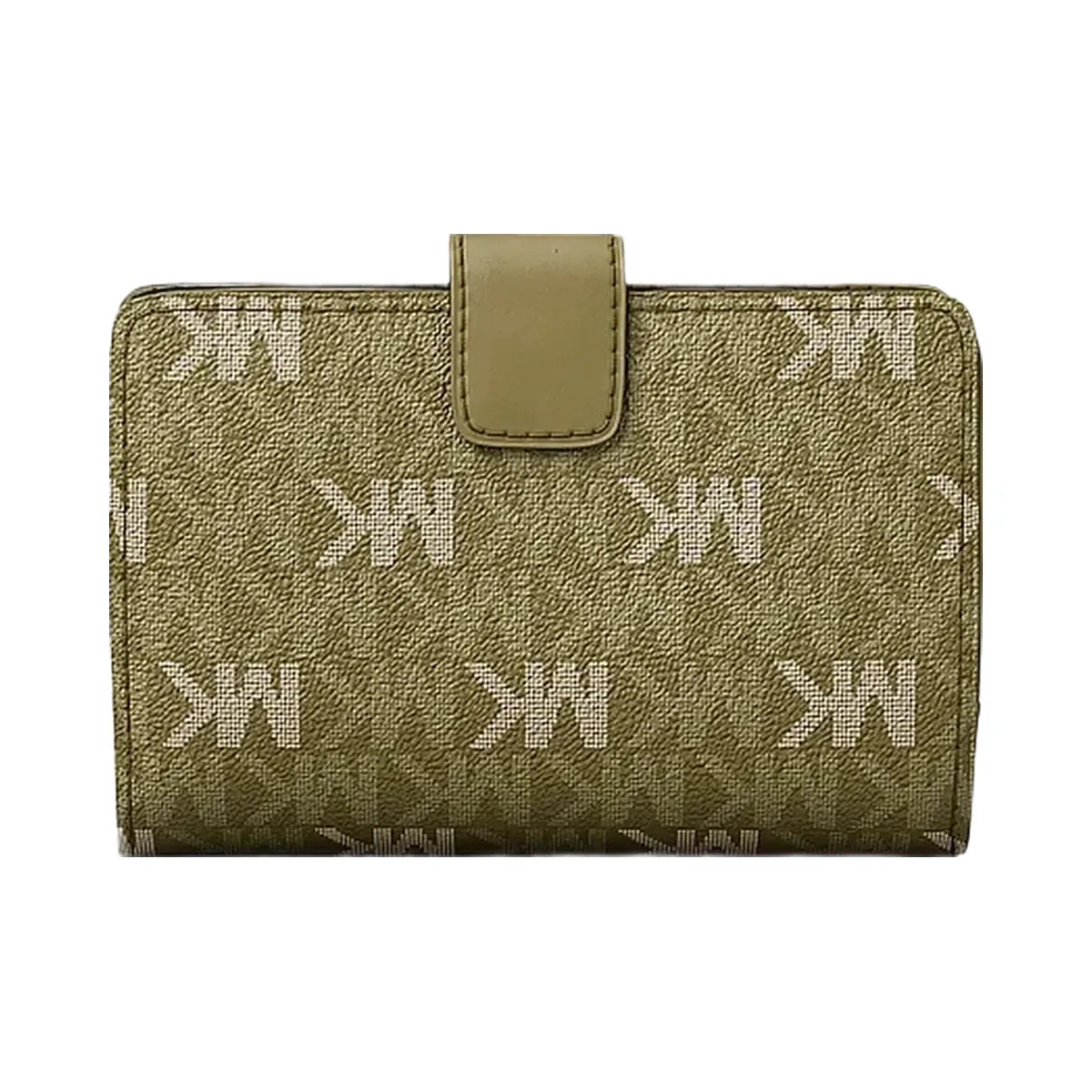 Michael Kors Jet Set Travel Medium Signature Logo Billfold Wallet Oregano