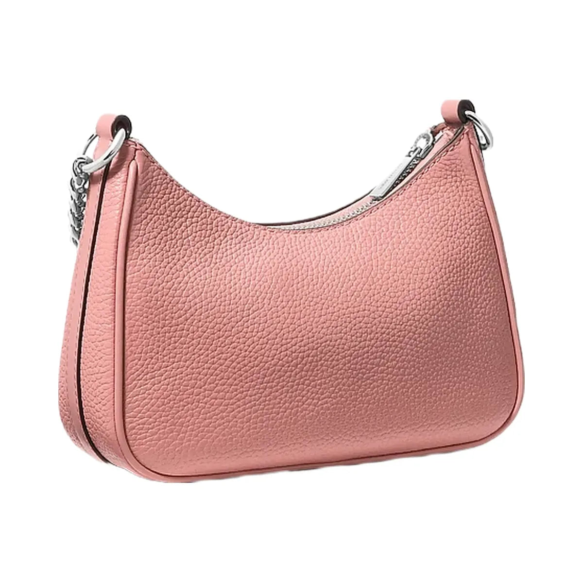 Michael Kors Jet Set Travel Small Pebbled Leather Convertible Crossbody Bag Sunset Rose