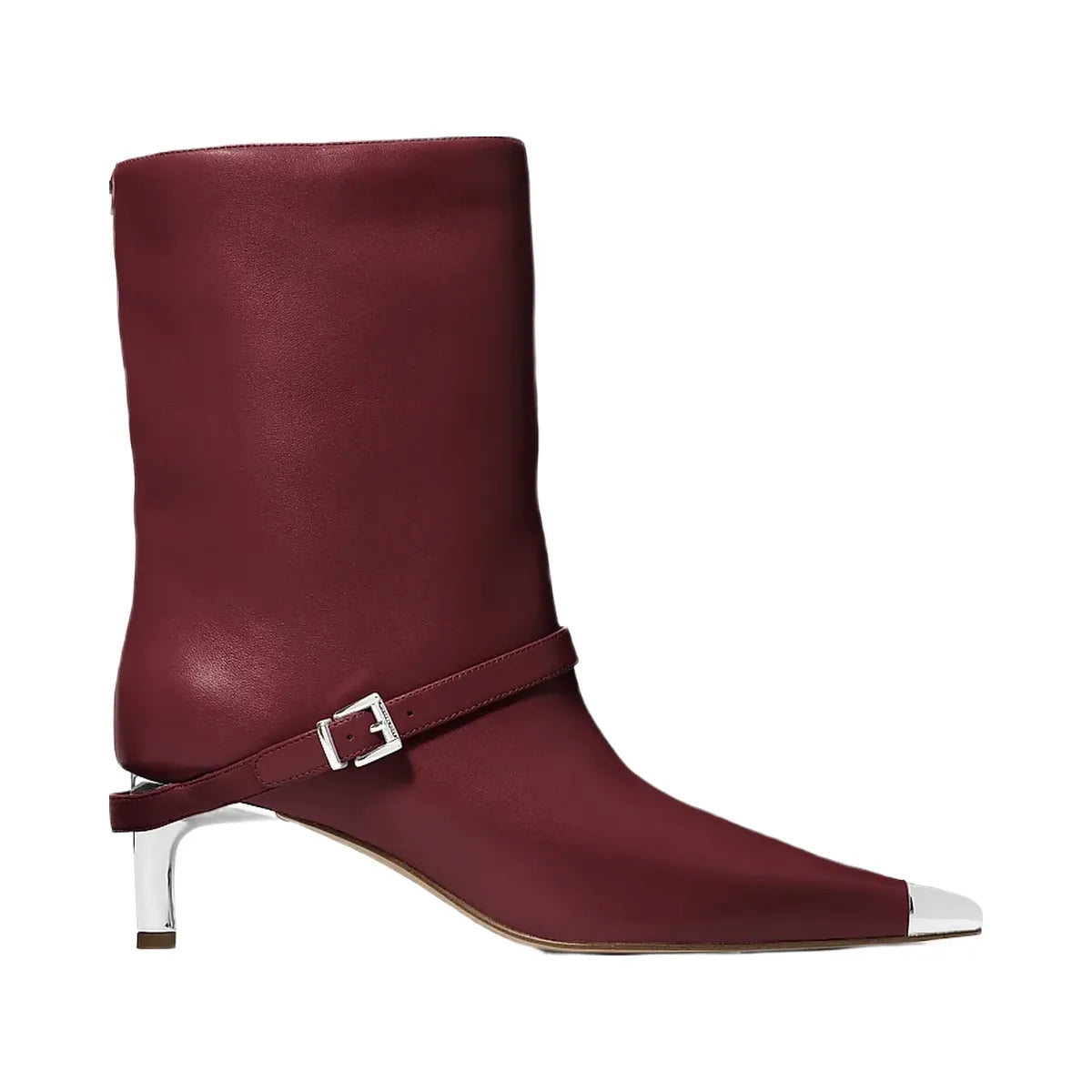 Michael Kors Kasia Leather Buckle Boot Oxblood