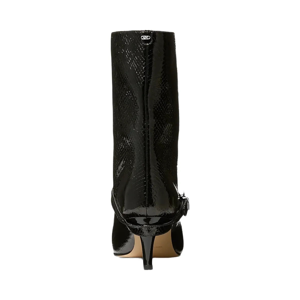 Michael Kors Kasia Snake Embossed Leather Buckle Boot Black