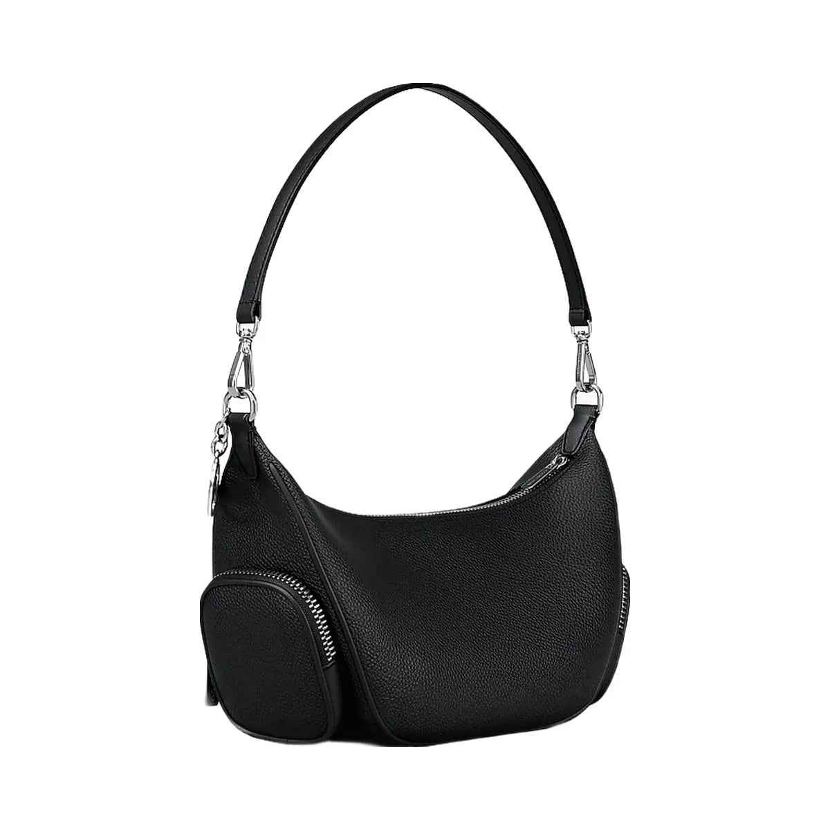 Michael Kors Merritt Small Pebbled Leather Convertible Crossbody Bag Black