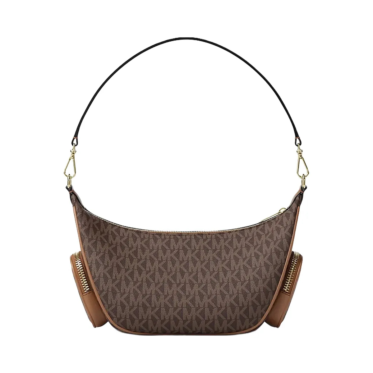 Michael Kors Merritt Small Signature Logo Convertible Shoulder Bag Brown