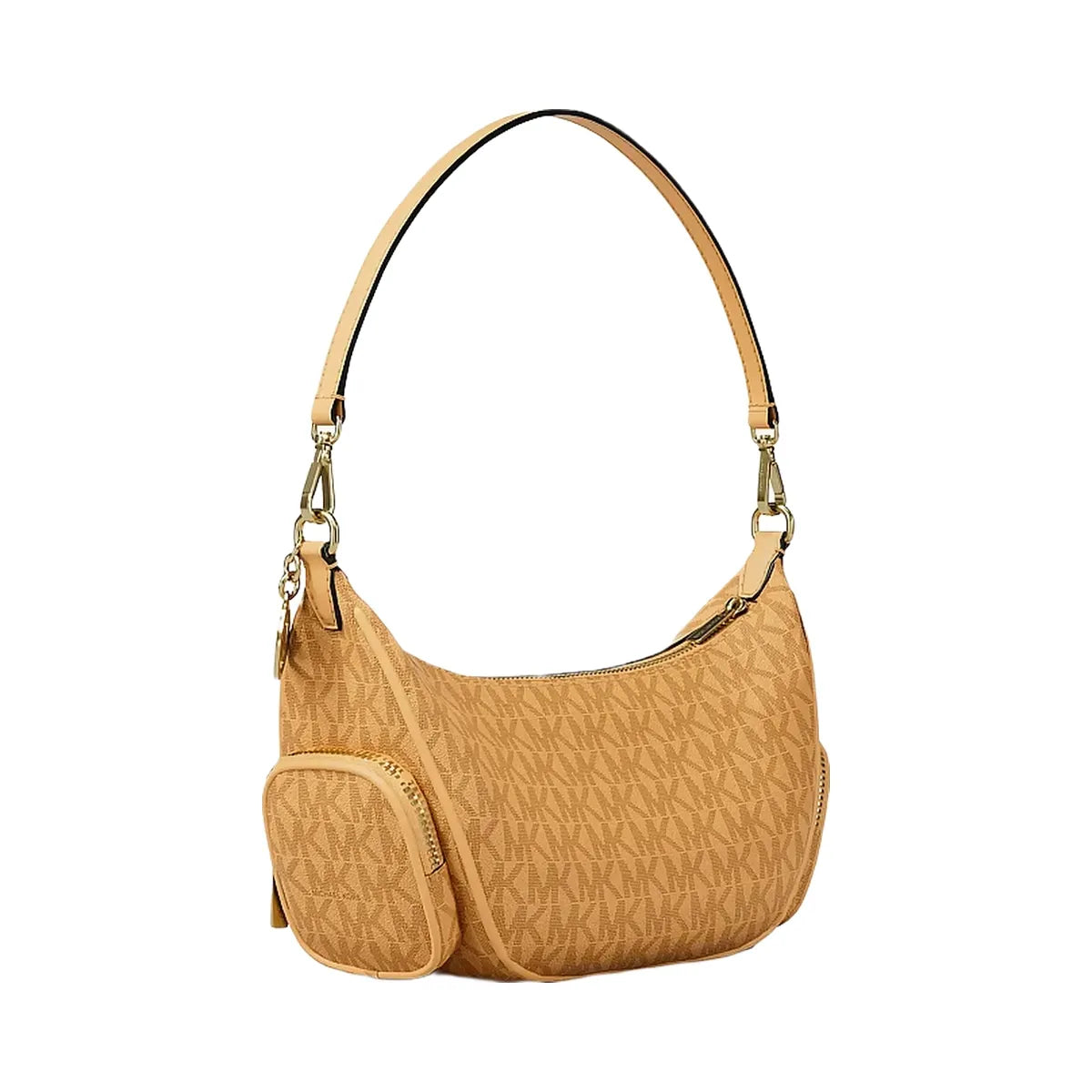 Michael Kors Merritt Small Signature Logo Convertible Shoulder Bag Honeywheat