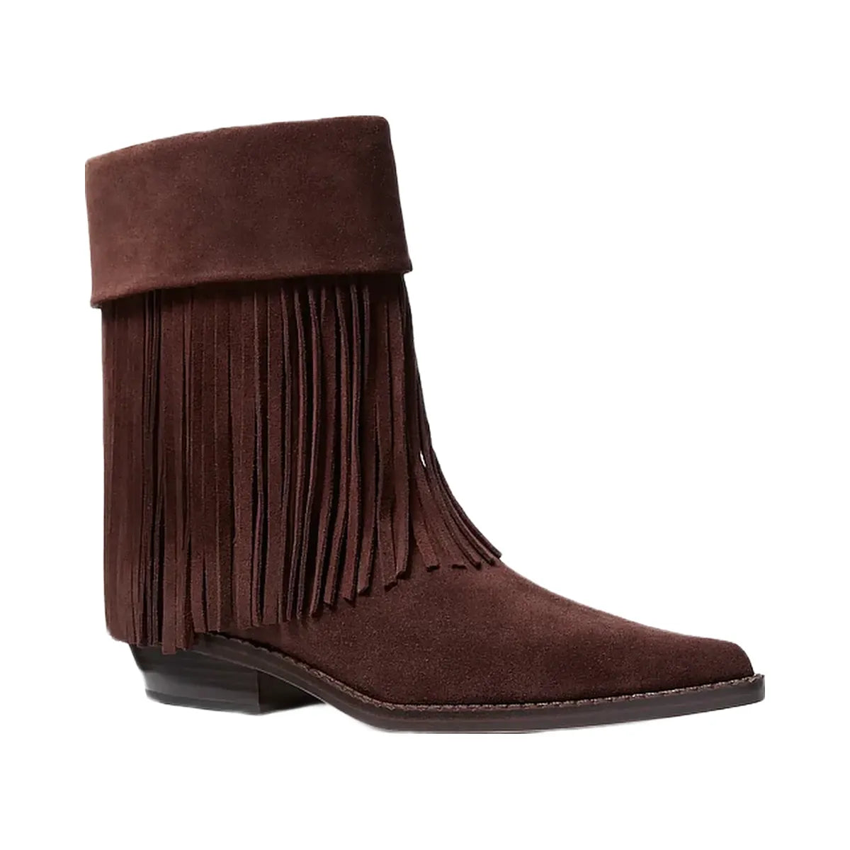 Michael Kors Nash Fringed Suede Boot Nutmeg
