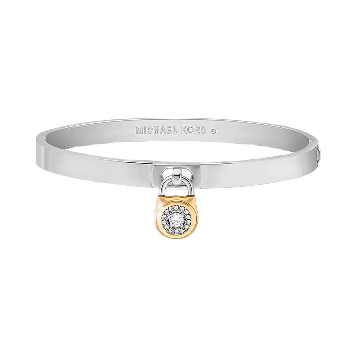 Michael Kors Pavé Lock Bangle Two Tone