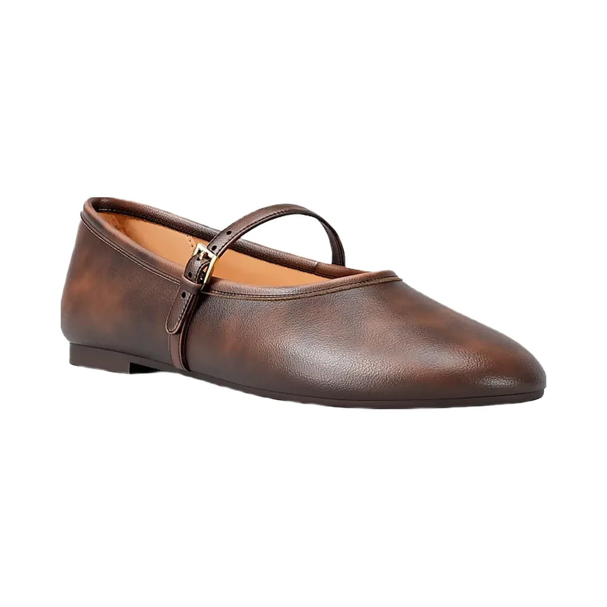 Michael Kors Phoebe Burnished Ballet Flat Chocolate