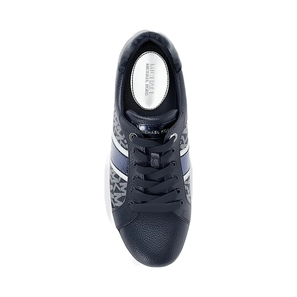Michael Kors Romey Signature Logo Stripe Platform Sneaker Navy