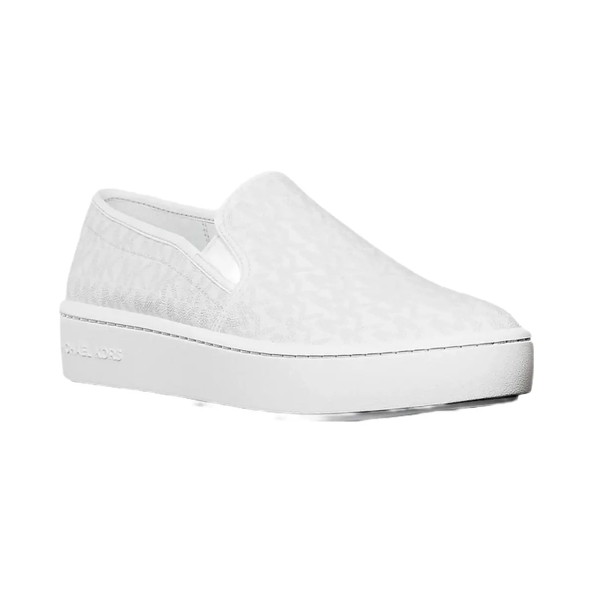Michael Kors Teddi Signature Logo Slip-On Sneaker Bright Wht