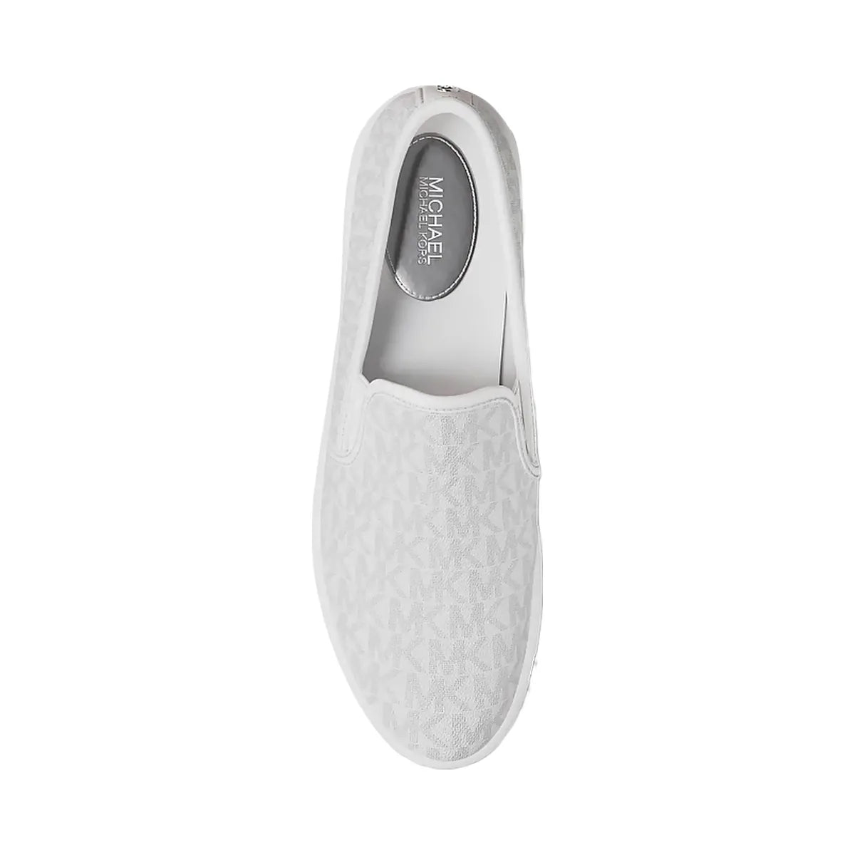 Michael Kors Teddi Signature Logo Slip-On Sneaker Bright Wht
