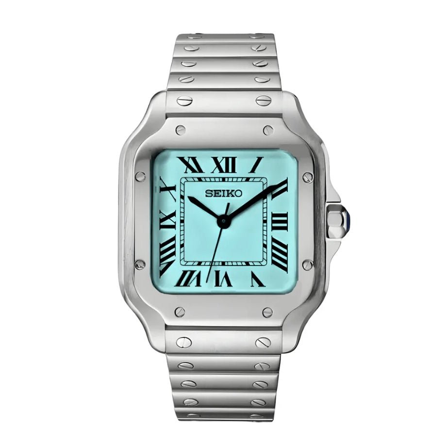 Seiko Mod Santos Silver Tiffany
