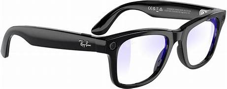 Black designer wayfarer sunglasses with clear lenses, modern streetwear accessory