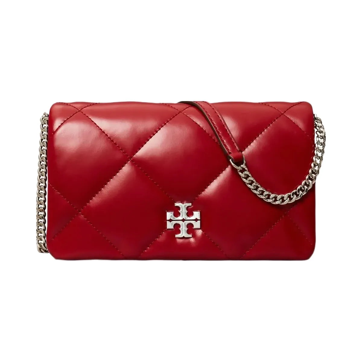 Tory Burch Kira Diamond Quilt Crossbody Red