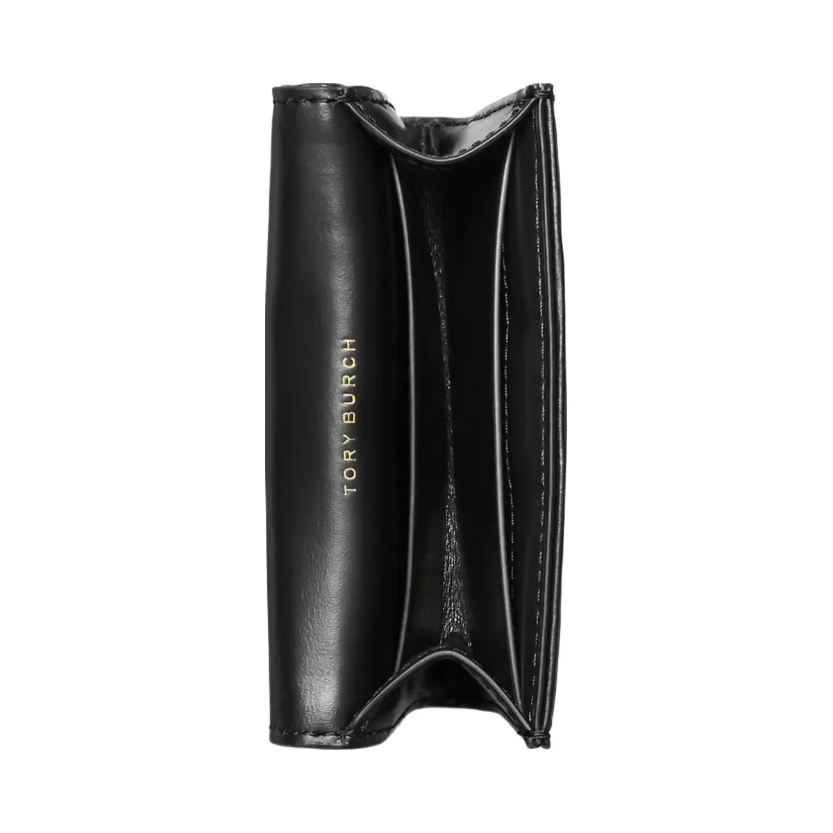 Tory Burch Kira Diamond Quilt Flap Card Case Black
