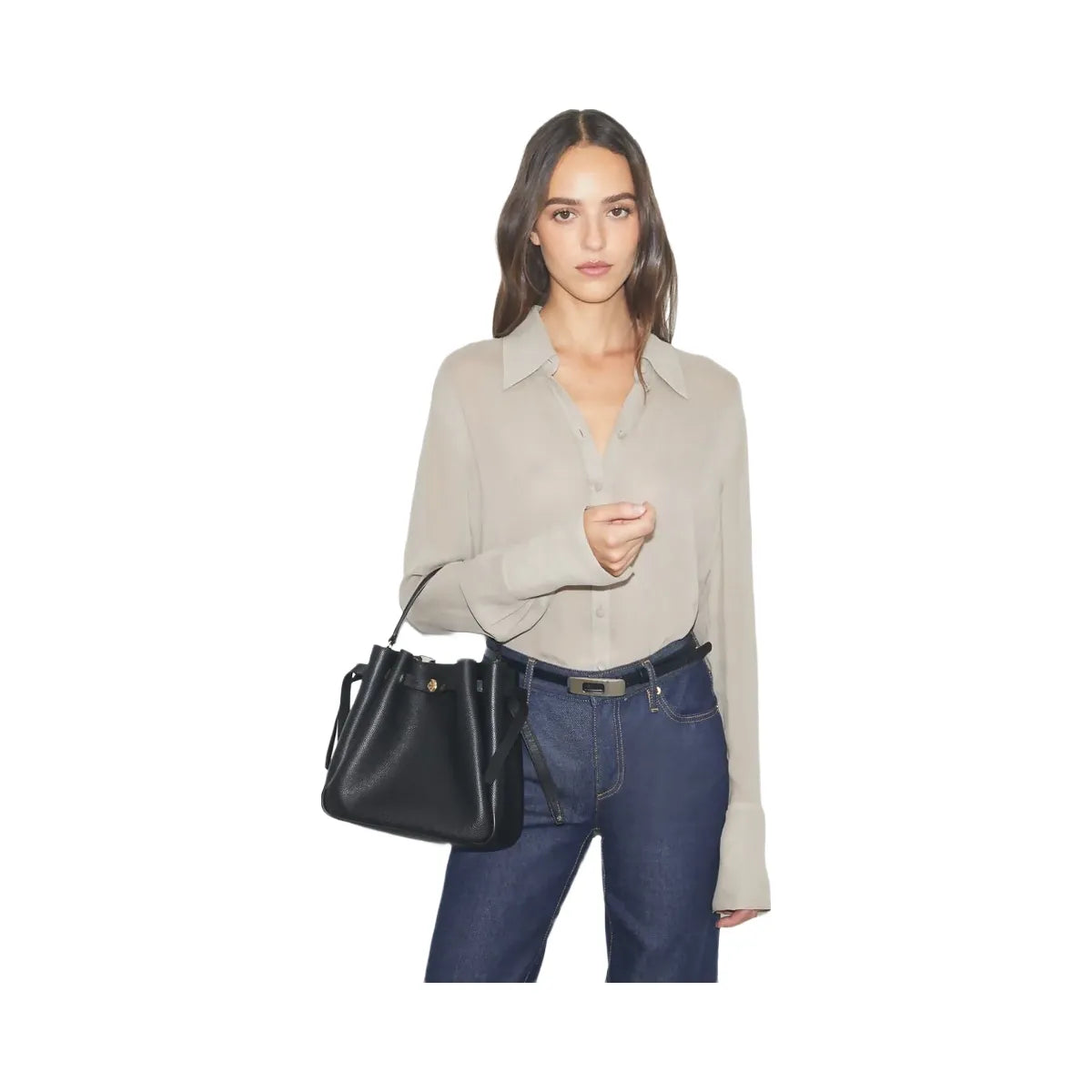 Tory Burch Romy Bucket Bag Black