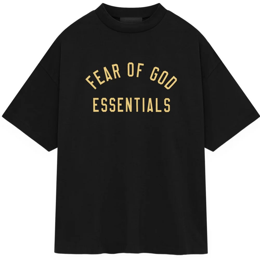 FEAR OF GOD ESSENTIALS JERSEY CREWNECK TEE BLACK