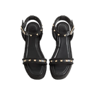Valentino Rockstud Flatform Sandal In Calfskin 45mm Black