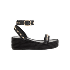 Valentino Rockstud Flatform Sandal In Calfskin 45mm Black