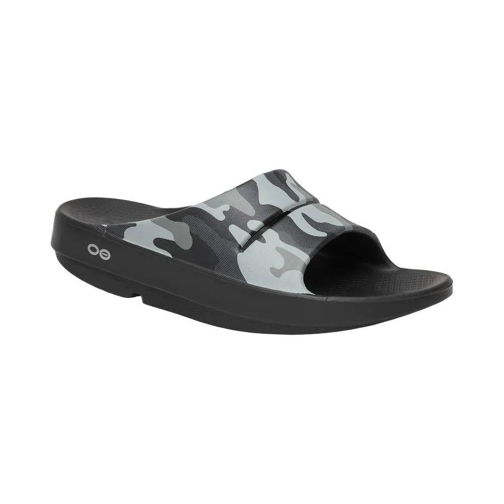 Oofos OOahh Sport Slide Sandal Night Camo