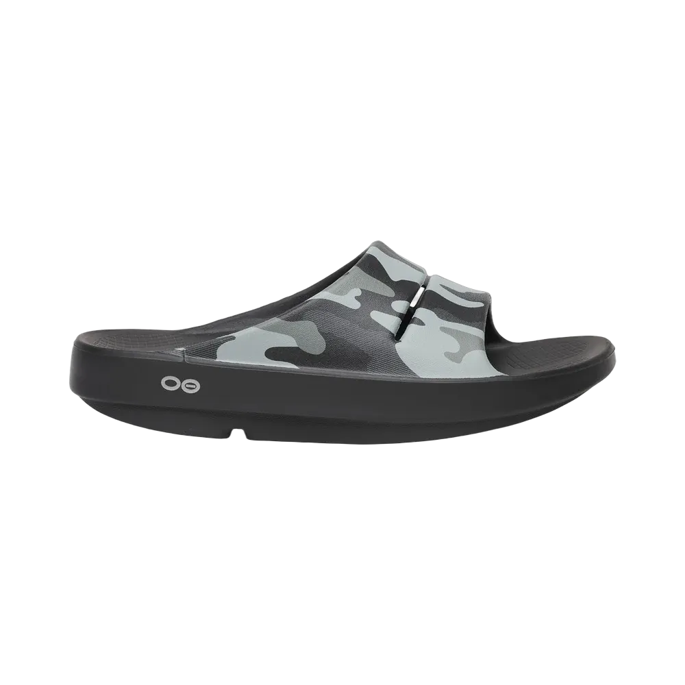 Oofos OOahh Sport Slide Sandal Night Camo