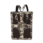 Muddled Shopper Tote cum backpack- Oxidized olive