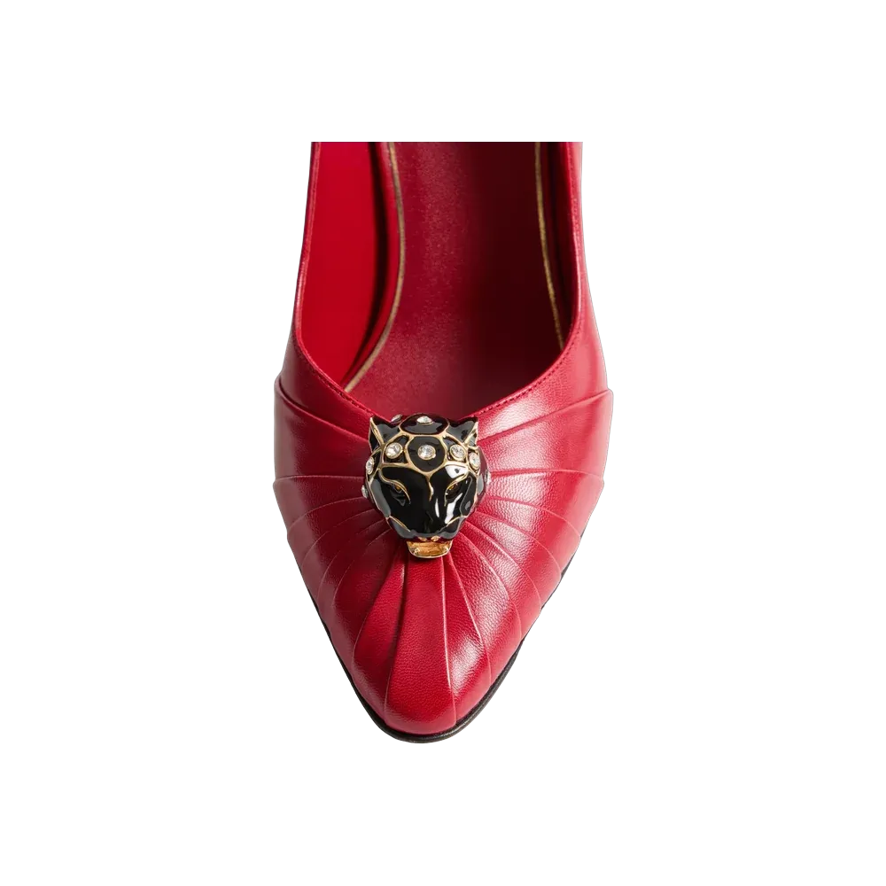 Valentino Panthea Goatskin Pumps 105mm Red