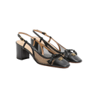 Valentino Valet Du Roi Slingback Pump In Mesh And Kidskin 60mm Black