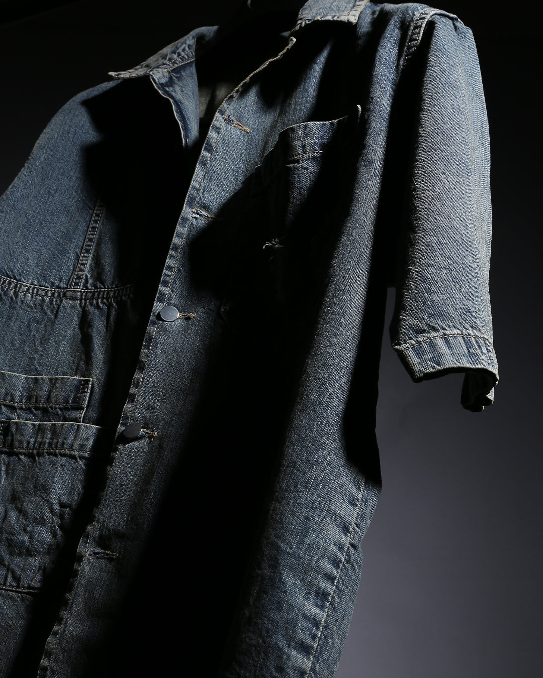 Vintage Wash Oversized Denim Shirt