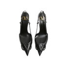 Valentino VLogo Signature Calfskin Slingback Pump 80mm Black