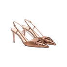 Valentino VLogo Signature Slingback Pump In Laminated Nappa Leather 80mm Bronze