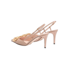 Valentino VLogo Signature Slingback Calfskin Pump With Jewel Logo 80mm Rose Cannelle