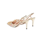Valentino VLogo Signature Slingback Décolleté With Rhombelle Embroidery 80mm Platinum