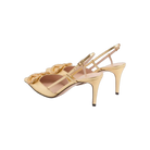 Valentino VLogo Signature Slingback Pump In Laminated Nappa Leather 80mm Rose Cannelle