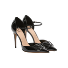 Valentino VLogo Signature D'Orsay Patent Leather Pumps 100mm Black