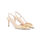 Valentino VLogo Signature Slingback Pumps In Printed Calfskin 80mm Butter