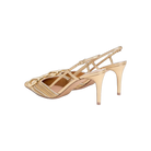 Valentino VLogo Signature Metallic Slingback Pumps With Cornely Embroidery 80mm Gold