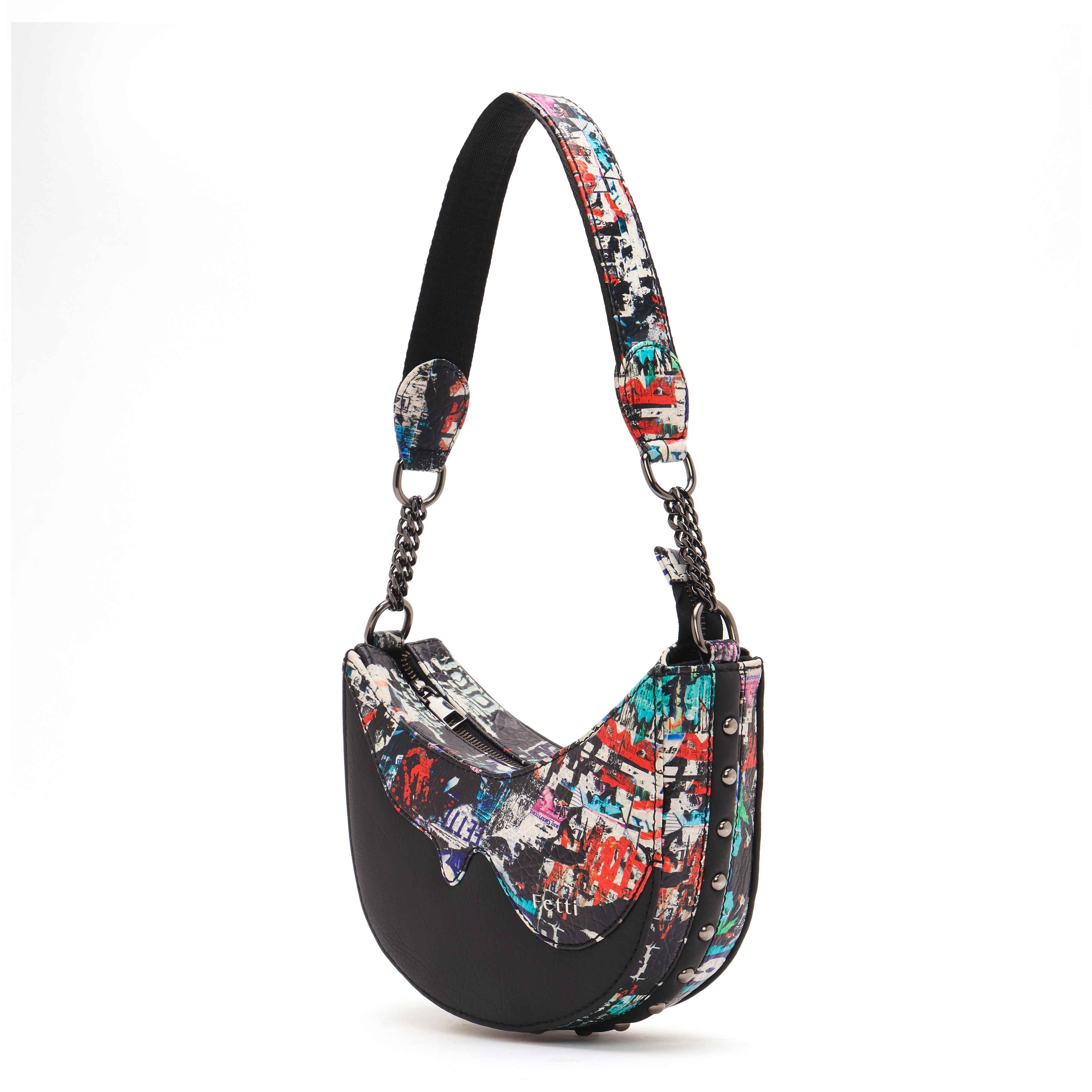 Graffld Street Half Moon Bag - Black
