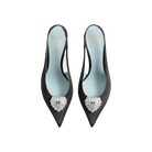 Valentino Coeur Royal Satin Slingback Pump 100mm Black