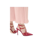 Valentino Studdy Kidskin Pumps 100mm Red
