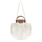 Longchamp Le Pliage Filet L Mesh bag Ecru