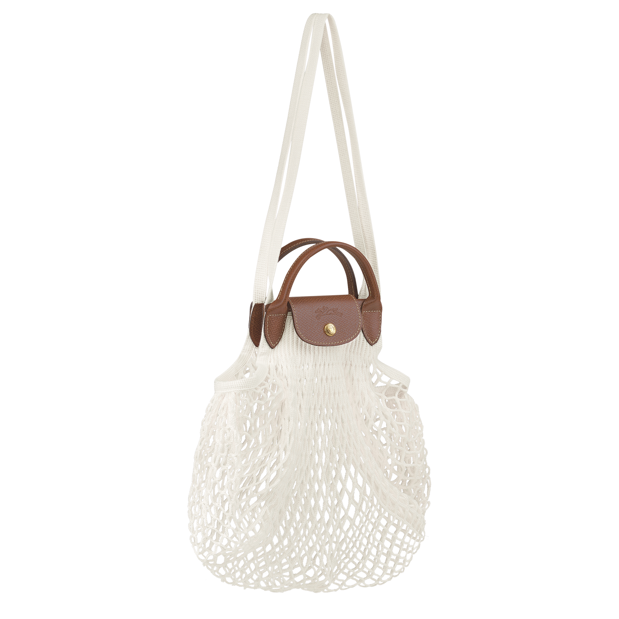 Longchamp Le Pliage Filet L Mesh bag Ecru
